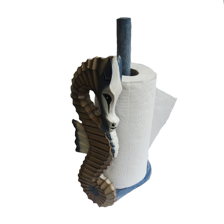 Wooden Seahorse Kitchen/Toilet Tissue Holder - Voyage Fair Trade