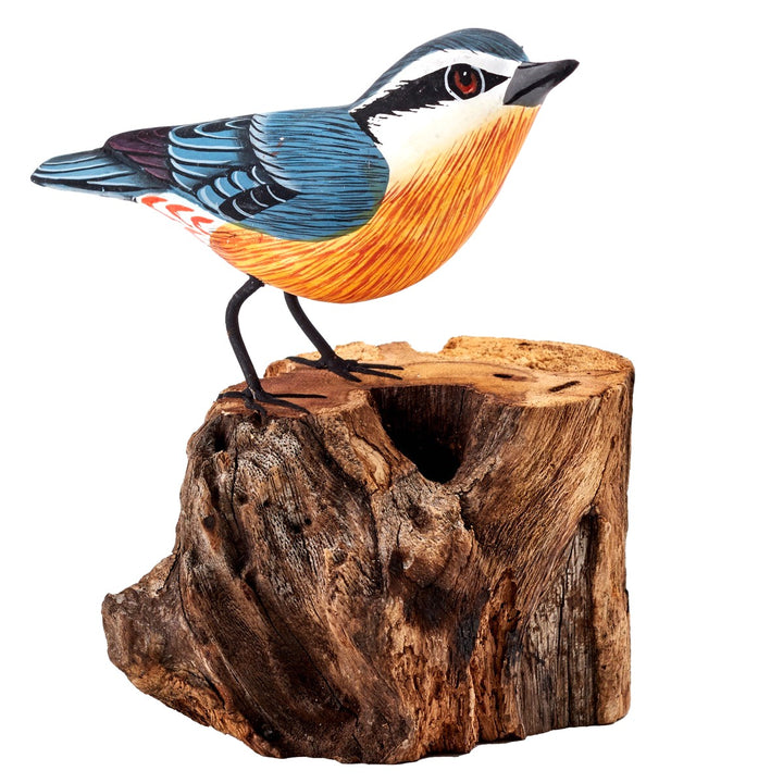 Nuthatch Wooden Bird Ornament