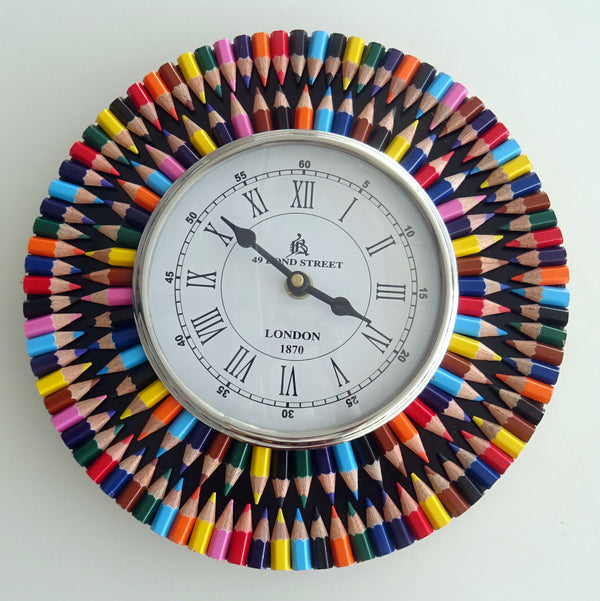 Recycled Pencils Clock