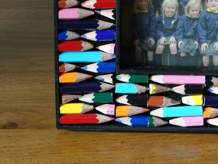 Photo Frame made from recycled pencils