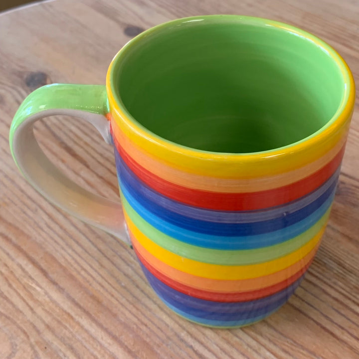 Rainbow hand painted Mug