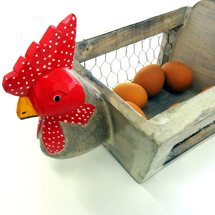 Rooster Egg Basket