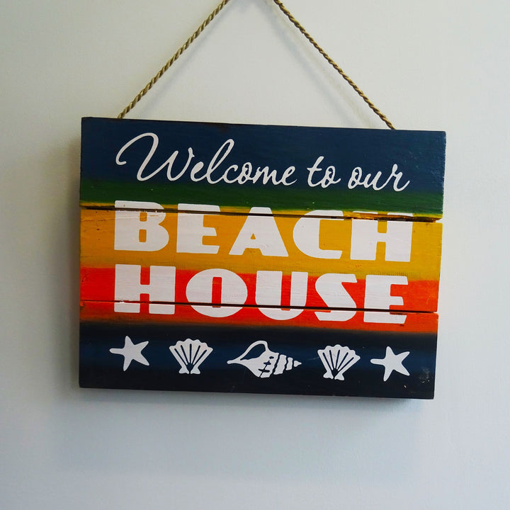 Welcome To Our Beach House Sign - Voyage Fair Trade
