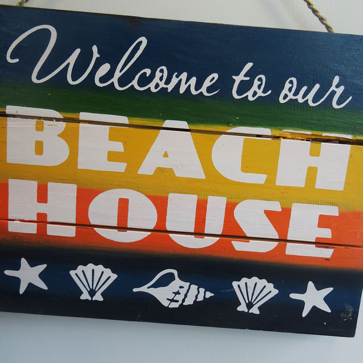 Welcome To Our Beach House Sign - Voyage Fair Trade